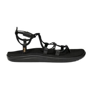 Teva Voya Infinity Strappy Sandal Flats Summer Shoe Cushioned Adjustable Black 9